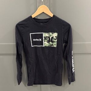 Hurley Black and Camouflage Long Sleeve Tee for Kids